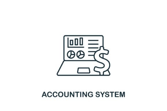 Accounting System Icon for Graphic Design