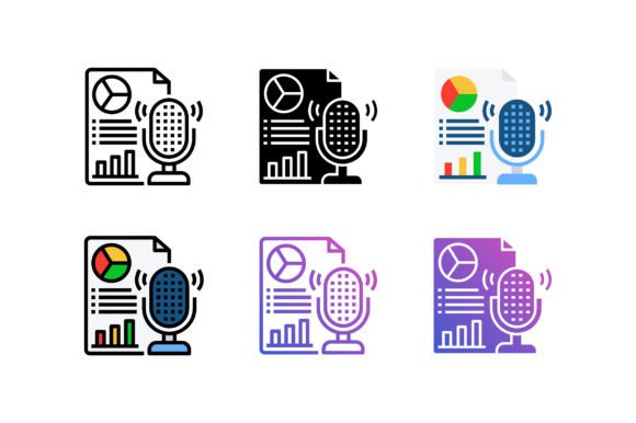 Business Podcast Icon Graphics and Icons