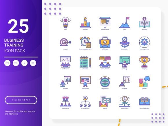 Business Training Icon Pack: Graphics and Icons for Digital Sellers