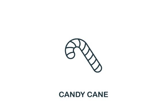 Candy Cane Icon for Graphics and Icons