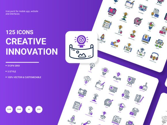 Creative Innovation Icon Pack: Graphics and Icons for Crafters