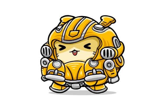 Cute Hamster Robot Cartoon Vector: Graphics and Illustrations for Creative Projects