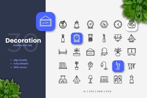 Decoration Icons: Graphics and Icons for Modern Design