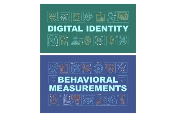 Digital Identity Word Concept Banner Set: Graphics for Graphic Templates