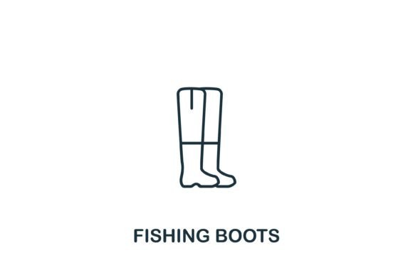 Fishing Boots Icon Graphics