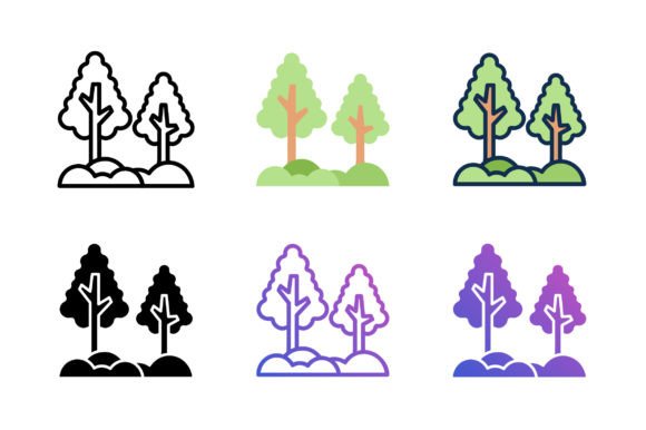 Forest Icon Graphics for Handmade Creations