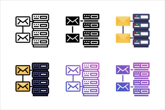 Mail Storage Icon for Graphics and Icons