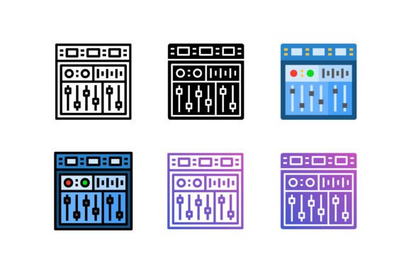 Mixing Audio Icon: Graphics and Icons for Digital Publishing