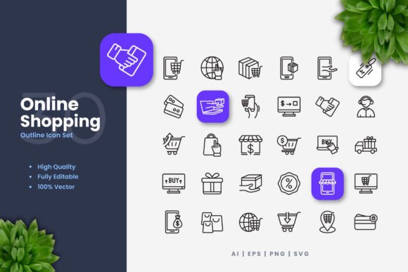 Online Shopping Icons Review