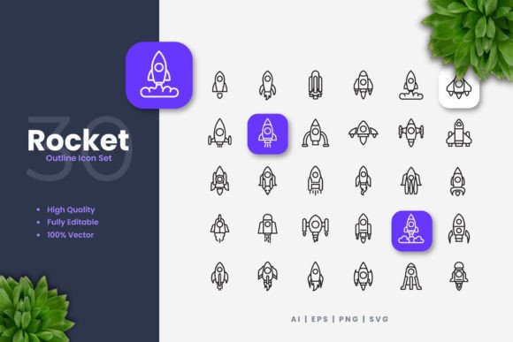 Rocket Icons: Graphics and Icons for Digital Sellers