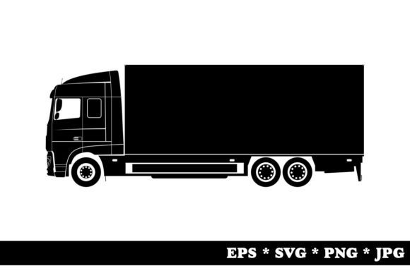 Silhouette of a Heavy Truck: Graphics and Crafts Asset