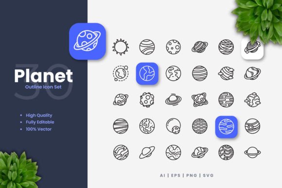 Solar System Planet Icons Review