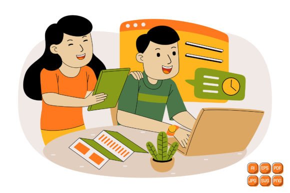 Teamwork Vector Illustration 02: Graphics for Creative Projects