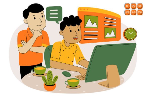 Teamwork Vector Illustration 10: Graphics for Real Business