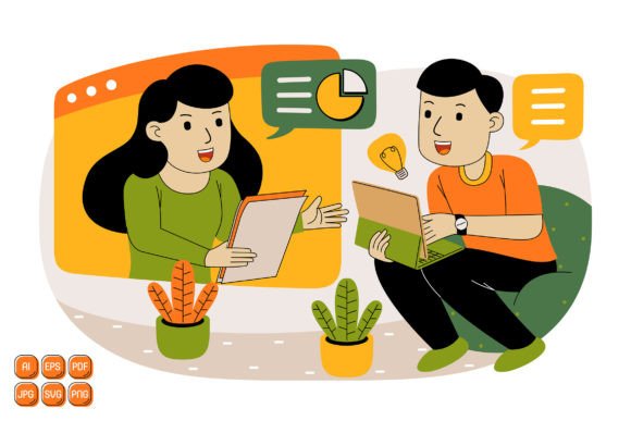 Teamwork Vector Illustration 21