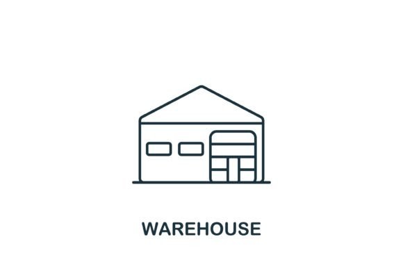 Warehouse Icon: Graphics and Icons for Modern Design