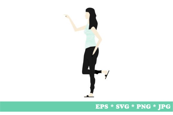 Woman in Flat Design Style